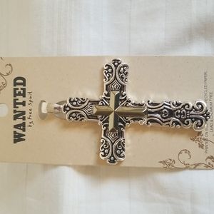 New Cross Silver Gold Pendant